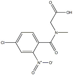 2-[(4-chloro-2-nitrophenyl)-N-methylformamido]acetic acid 结构式