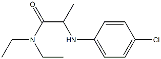 2-[(4-chlorophenyl)amino]-N,N-diethylpropanamide 结构式