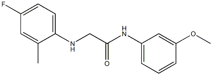 2-[(4-fluoro-2-methylphenyl)amino]-N-(3-methoxyphenyl)acetamide 结构式