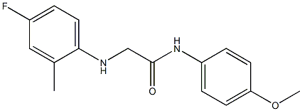 2-[(4-fluoro-2-methylphenyl)amino]-N-(4-methoxyphenyl)acetamide 结构式