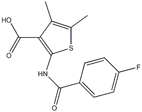 2-[(4-fluorobenzoyl)amino]-4,5-dimethylthiophene-3-carboxylic acid 结构式