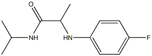 2-[(4-fluorophenyl)amino]-N-(propan-2-yl)propanamide 结构式