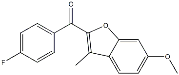 2-[(4-fluorophenyl)carbonyl]-6-methoxy-3-methyl-1-benzofuran 结构式