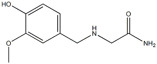 2-[(4-hydroxy-3-methoxybenzyl)amino]acetamide 结构式