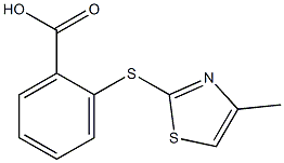 2-[(4-methyl-1,3-thiazol-2-yl)thio]benzoic acid 结构式
