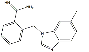 2-[(5,6-dimethyl-1H-benzimidazol-1-yl)methyl]benzenecarboximidamide 结构式