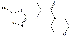 2-[(5-amino-1,3,4-thiadiazol-2-yl)sulfanyl]-1-(morpholin-4-yl)propan-1-one 结构式