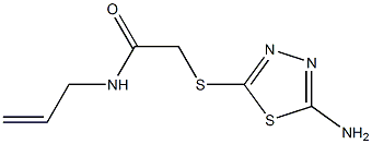 2-[(5-amino-1,3,4-thiadiazol-2-yl)sulfanyl]-N-(prop-2-en-1-yl)acetamide 结构式