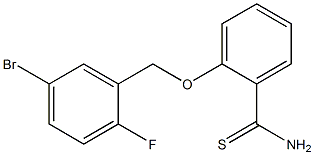 2-[(5-bromo-2-fluorobenzyl)oxy]benzenecarbothioamide 结构式