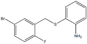 2-[(5-bromo-2-fluorobenzyl)thio]aniline 结构式