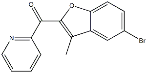 2-[(5-bromo-3-methyl-1-benzofuran-2-yl)carbonyl]pyridine 结构式