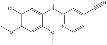 2-[(5-chloro-2,4-dimethoxyphenyl)amino]isonicotinonitrile 结构式