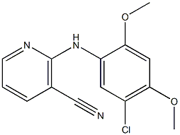2-[(5-chloro-2,4-dimethoxyphenyl)amino]nicotinonitrile 结构式