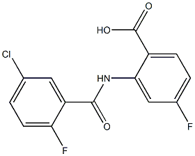 2-[(5-chloro-2-fluorobenzene)amido]-4-fluorobenzoic acid 结构式