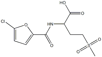 2-[(5-chlorofuran-2-yl)formamido]-4-methanesulfonylbutanoic acid 结构式