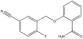 2-[(5-cyano-2-fluorobenzyl)oxy]benzamide 结构式