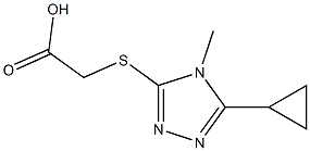 2-[(5-cyclopropyl-4-methyl-4H-1,2,4-triazol-3-yl)sulfanyl]acetic acid 结构式