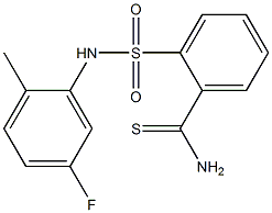 2-[(5-fluoro-2-methylphenyl)sulfamoyl]benzene-1-carbothioamide 结构式