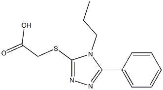 2-[(5-phenyl-4-propyl-4H-1,2,4-triazol-3-yl)sulfanyl]acetic acid 结构式