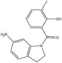 2-[(6-amino-2,3-dihydro-1H-indol-1-yl)carbonyl]-6-methylphenol 结构式