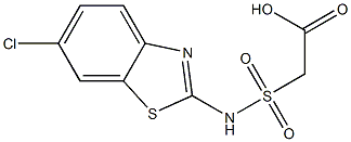 2-[(6-chloro-1,3-benzothiazol-2-yl)sulfamoyl]acetic acid 结构式