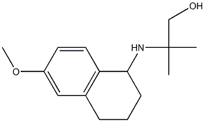2-[(6-methoxy-1,2,3,4-tetrahydronaphthalen-1-yl)amino]-2-methylpropan-1-ol 结构式
