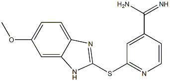 2-[(6-methoxy-1H-1,3-benzodiazol-2-yl)sulfanyl]pyridine-4-carboximidamide 结构式