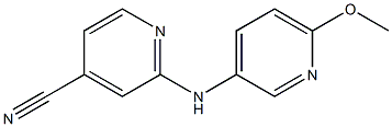 2-[(6-methoxypyridin-3-yl)amino]isonicotinonitrile 结构式