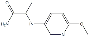 2-[(6-methoxypyridin-3-yl)amino]propanamide 结构式