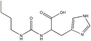 2-[(butylcarbamoyl)amino]-3-(1H-imidazol-4-yl)propanoic acid 结构式