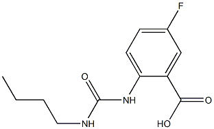 2-[(butylcarbamoyl)amino]-5-fluorobenzoic acid 结构式