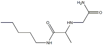 2-[(carbamoylmethyl)amino]-N-pentylpropanamide 结构式