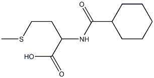 2-[(cyclohexylcarbonyl)amino]-4-(methylthio)butanoic acid 结构式