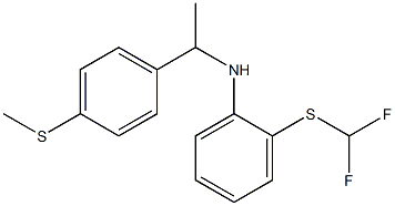2-[(difluoromethyl)sulfanyl]-N-{1-[4-(methylsulfanyl)phenyl]ethyl}aniline 结构式