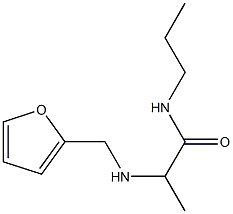 2-[(furan-2-ylmethyl)amino]-N-propylpropanamide 结构式