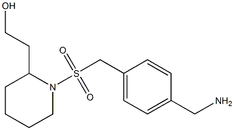 2-[1-({[4-(aminomethyl)phenyl]methane}sulfonyl)piperidin-2-yl]ethan-1-ol 结构式