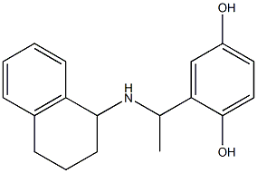 2-[1-(1,2,3,4-tetrahydronaphthalen-1-ylamino)ethyl]benzene-1,4-diol 结构式