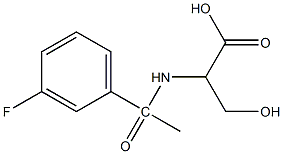 2-[1-(3-fluorophenyl)acetamido]-3-hydroxypropanoic acid 结构式