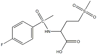 2-[1-(4-fluorophenyl)acetamido]-4-methanesulfonylbutanoic acid 结构式