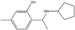 2-[1-(cyclopentylamino)ethyl]-5-methylphenol 结构式