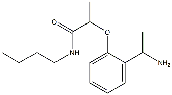 2-[2-(1-aminoethyl)phenoxy]-N-butylpropanamide 结构式