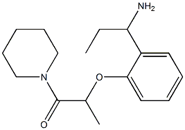 2-[2-(1-aminopropyl)phenoxy]-1-(piperidin-1-yl)propan-1-one 结构式