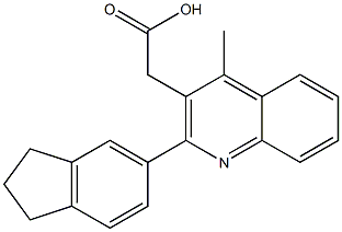 2-[2-(2,3-dihydro-1H-inden-5-yl)-4-methylquinolin-3-yl]acetic acid 结构式