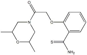 2-[2-(2,6-dimethylmorpholin-4-yl)-2-oxoethoxy]benzene-1-carbothioamide 结构式