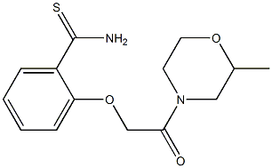 2-[2-(2-methylmorpholin-4-yl)-2-oxoethoxy]benzenecarbothioamide 结构式