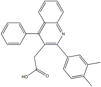2-[2-(3,4-dimethylphenyl)-4-phenylquinolin-3-yl]acetic acid 结构式