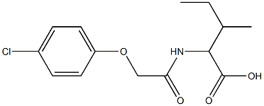 2-[2-(4-chlorophenoxy)acetamido]-3-methylpentanoic acid 结构式