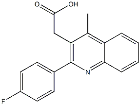 2-[2-(4-fluorophenyl)-4-methylquinolin-3-yl]acetic acid 结构式