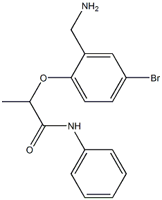 2-[2-(aminomethyl)-4-bromophenoxy]-N-phenylpropanamide 结构式