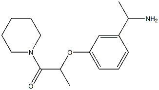 2-[3-(1-aminoethyl)phenoxy]-1-(piperidin-1-yl)propan-1-one 结构式